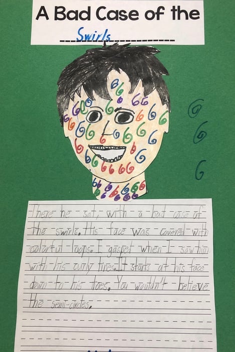 literature connection, art extension, sentence starters, student writing samples, narrative