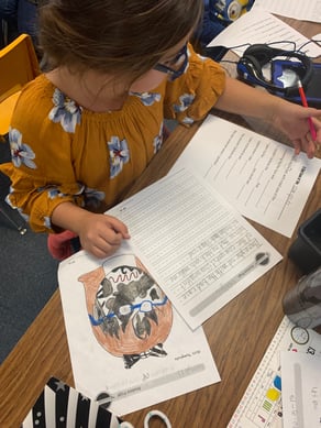 literature connection, art extension, sentence starters, student writing samples, narrative