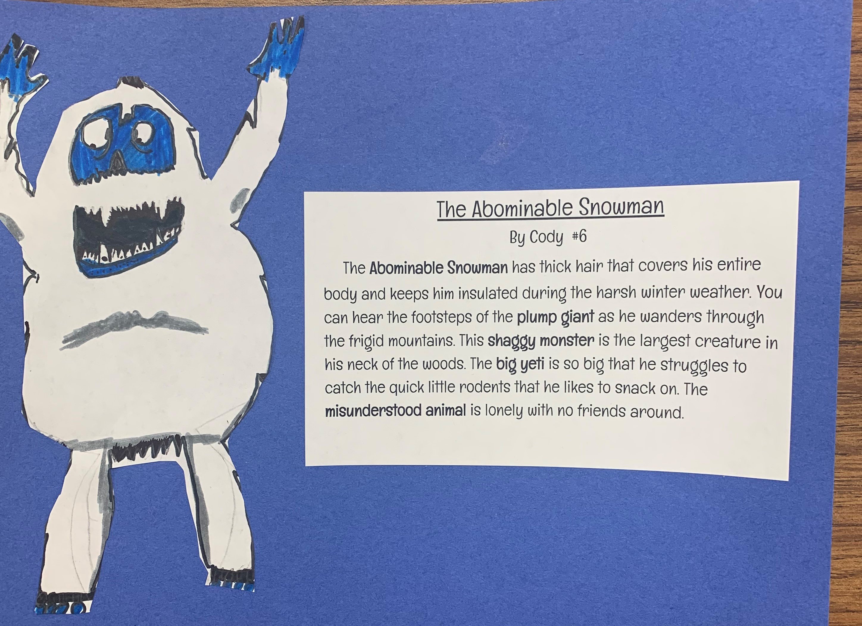 Sentence Variety And Word Choice Abominable Snowman