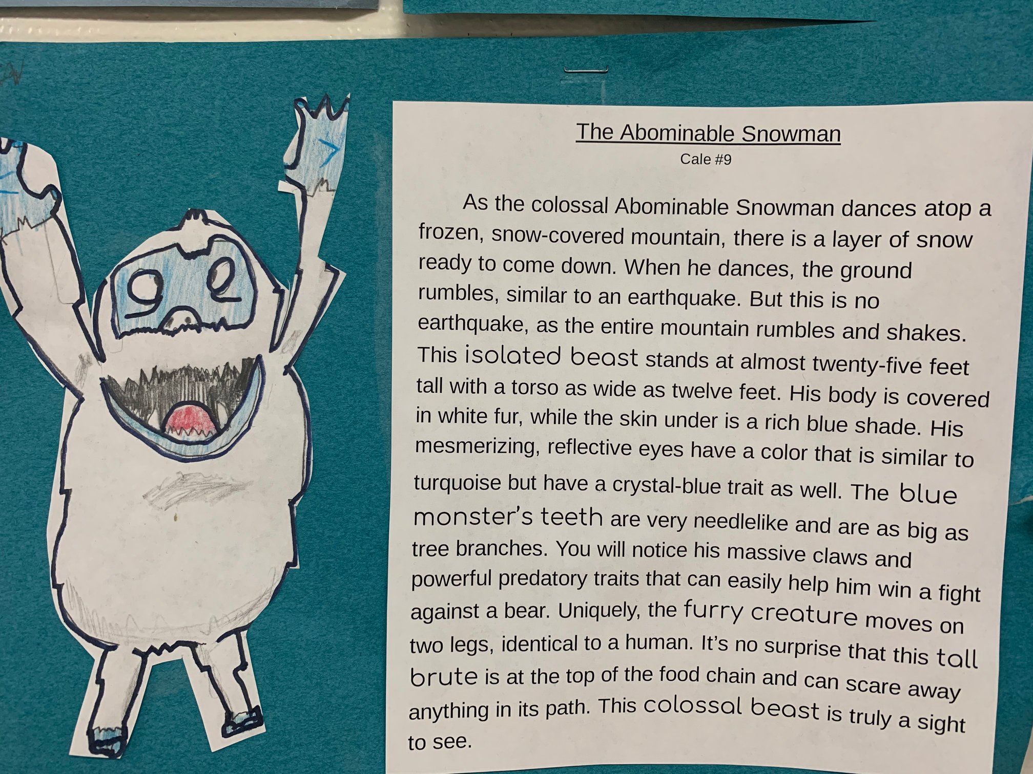 Sentence Variety And Word Choice Abominable Snowman